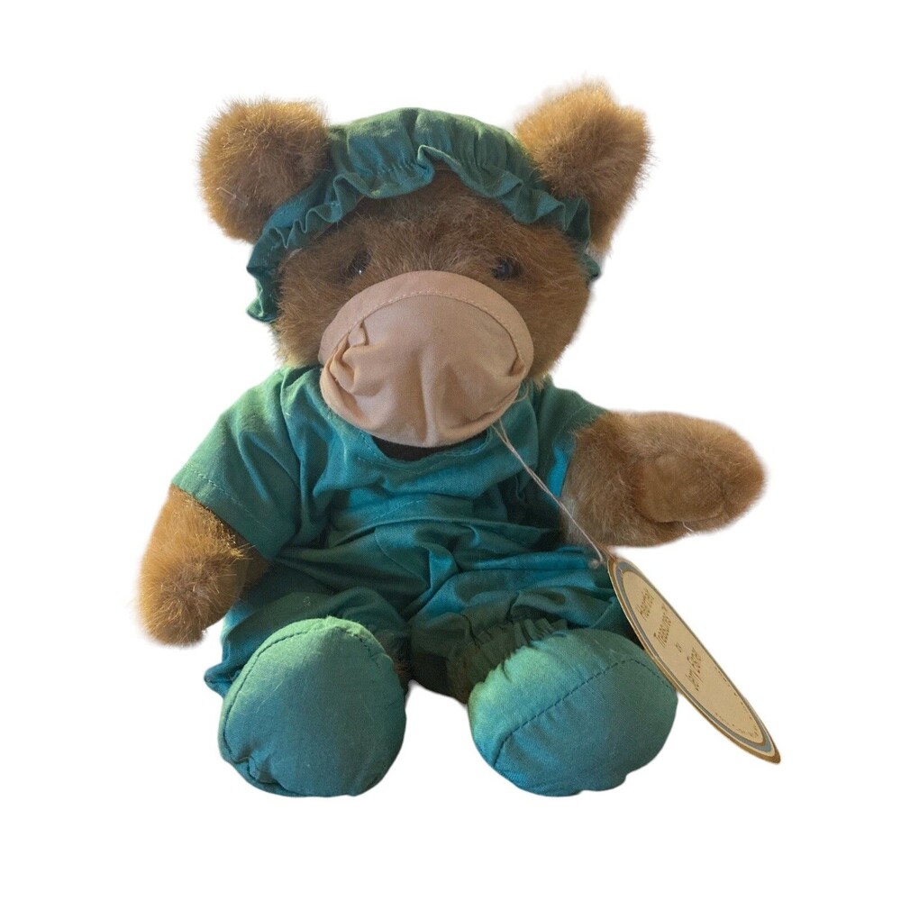 Heartfelt Treasures by‎ Jerry Elsner Doctor Brown Bear Plush, Jointed, 10" +Tag